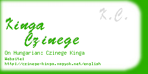 kinga czinege business card